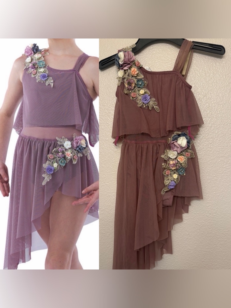 A Wish Come True Dusty Lavender Dance Costume Dress 21788 Slide Away Lc Child